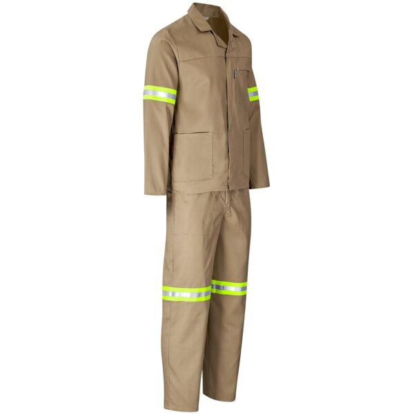 Trade Polycotton Conti Suit - Reflective Arms & Legs - Yellow Tape