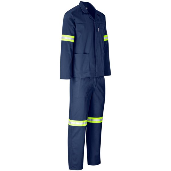 Trade Polycotton Conti Suit - Reflective Arms & Legs - Yellow Tape