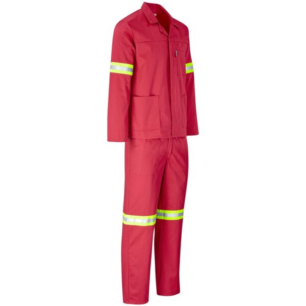 Trade Polycotton Conti Suit - Reflective Arms & Legs - Yellow Tape