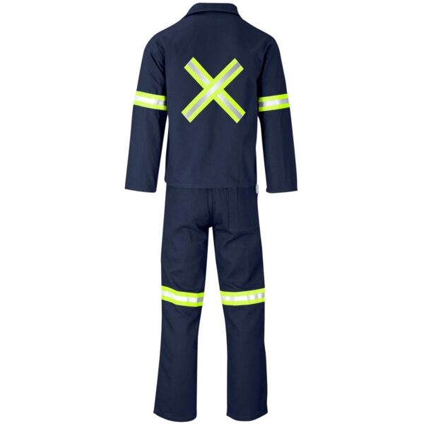 Technician 100% Cotton Conti Suit - Reflective ArmsLegs & Back - Yellow Tape