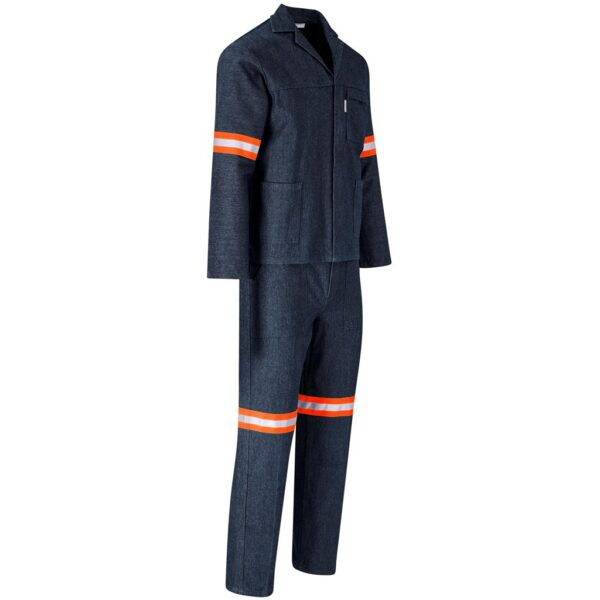 Vintage 100% Cotton Denim Conti Suit - Reflective Arms