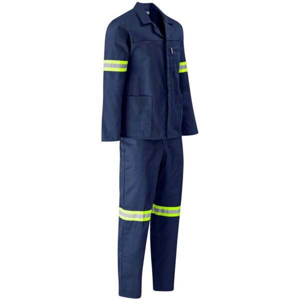 Trade Polycotton Conti Suit - Reflective Arms & Legs - Yellow Taped