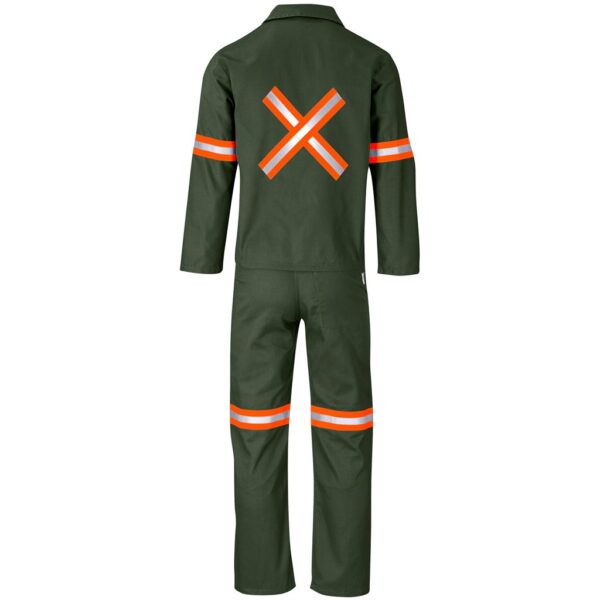 Acid Resistant Polycotton Conti Suit - Reflective ArmLegs & Back - Orange Tape