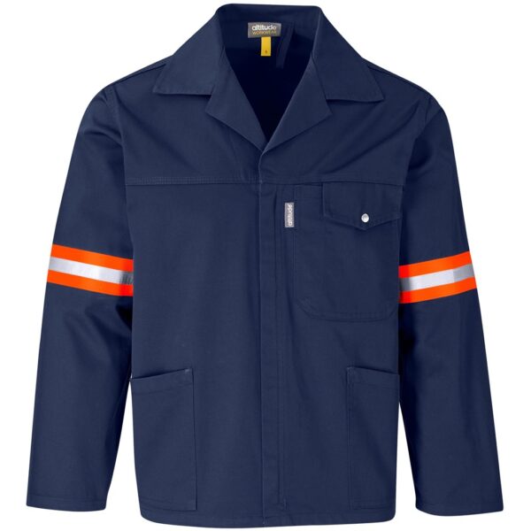 Site Premium Polycotton Jacket - Reflective Arms - Orange Tape