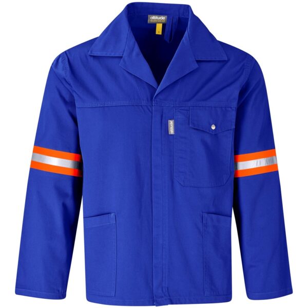 Site Premium Polycotton Jacket - Reflective Arms - Orange Tape