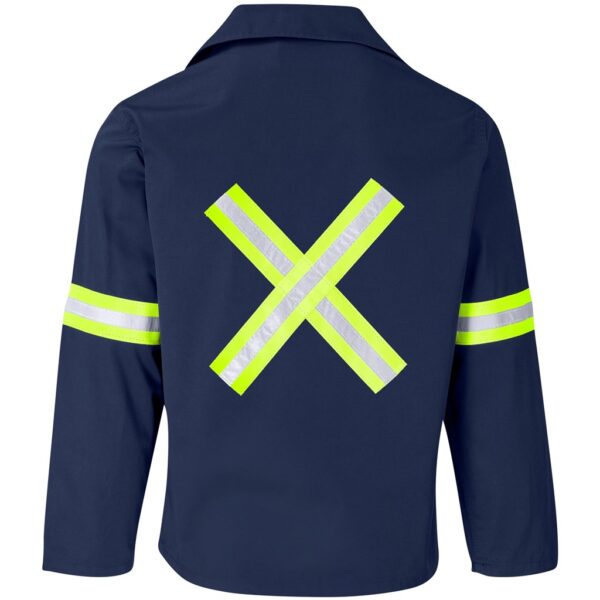 Site Premium Polycotton Jacket - Reflective Arms & Back - Yellow Tape