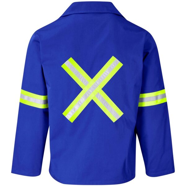 Site Premium Polycotton Jacket - Reflective Arms & Back - Yellow Tape