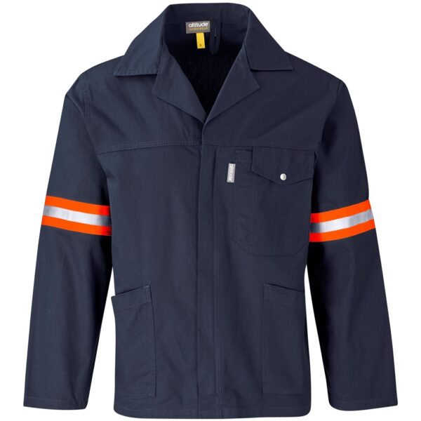 Artisan Premium 100% Cotton Jacket - Reflective Arms & Back - Orange Tape