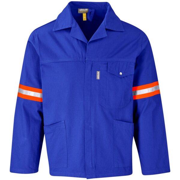 Artisan Premium 100% Cotton Jacket - Reflective Arms & Back - Orange Tape