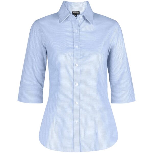 Ladies 3/4 Sleeve Earl Shirt - Sky Blue