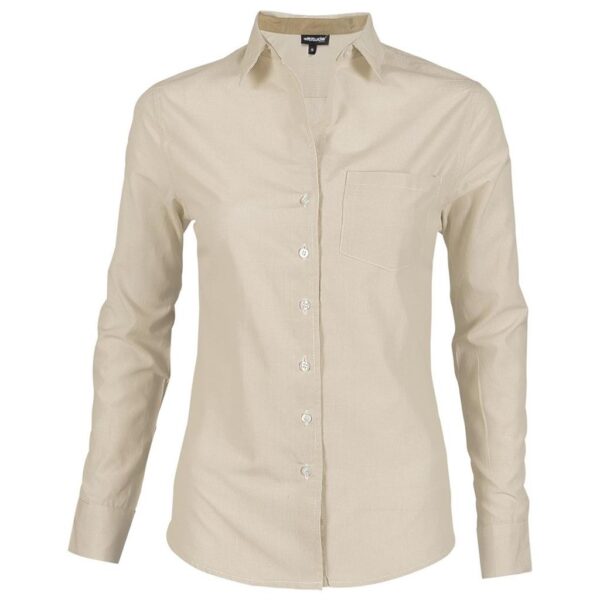 Ladies Long Sleeve Lisbon Shirt - Stone