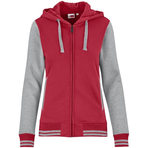 Ladies Princeton Hooded Sweater - Red