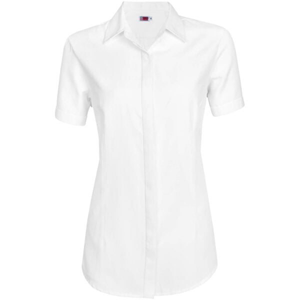 Ladies Short Sleeve Wallstreet Shirt - White