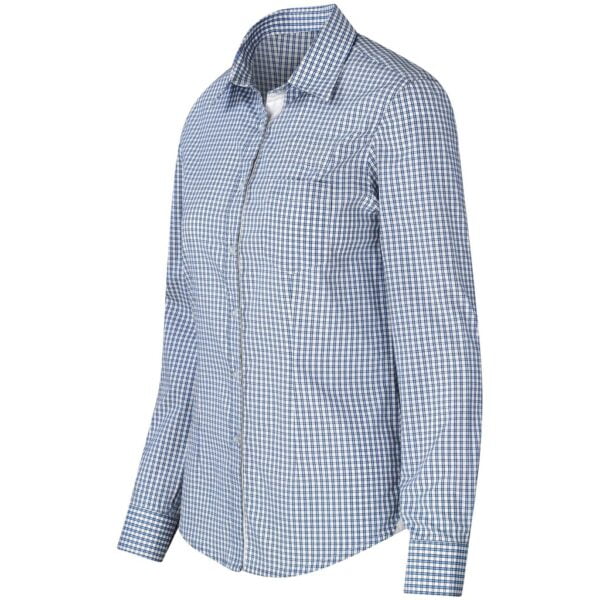 Ladies Long Sleeve Kenton Shirt - Light Blue