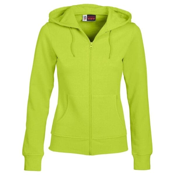 Ladies Bravo Hooded Sweater - Lime