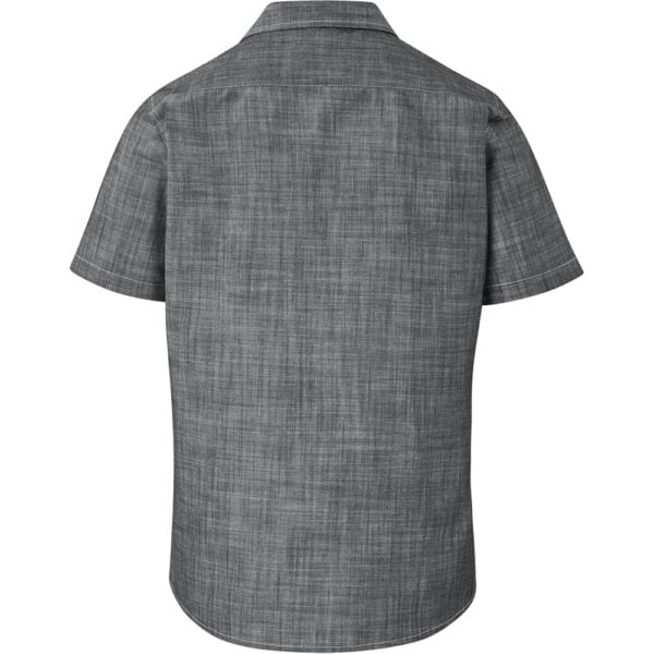 Mens Short Sleeve Windsor Shirt - Grey