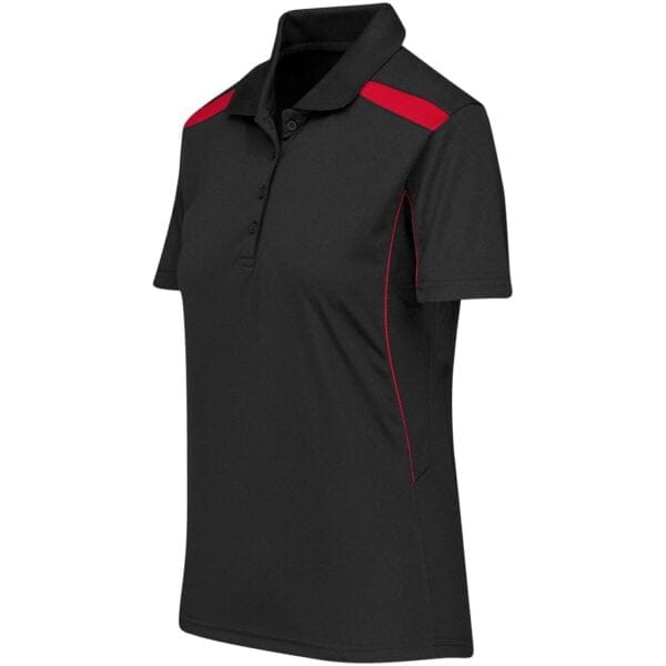 Ladies United Golf Shirt - Black Red