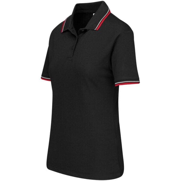 Ladies Cambridge Golf Shirt - Black Red