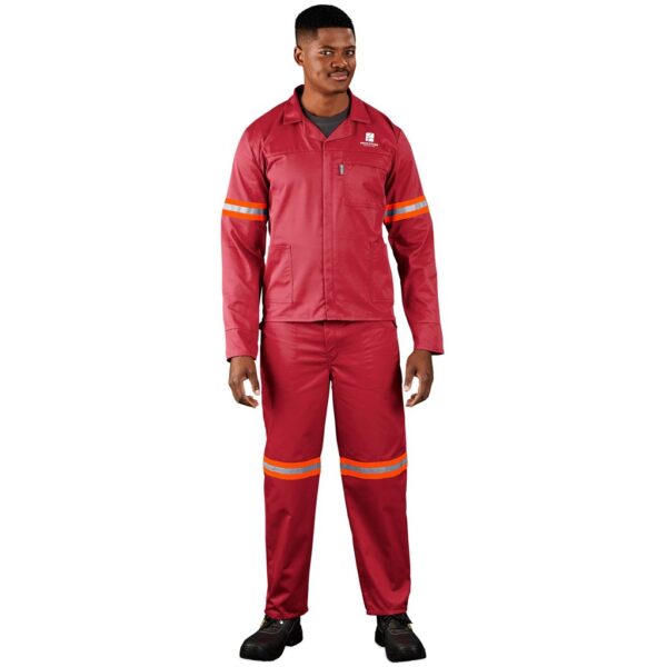 Trade Polycotton Conti Suit - Reflective Arms & Legs - Orange Tape